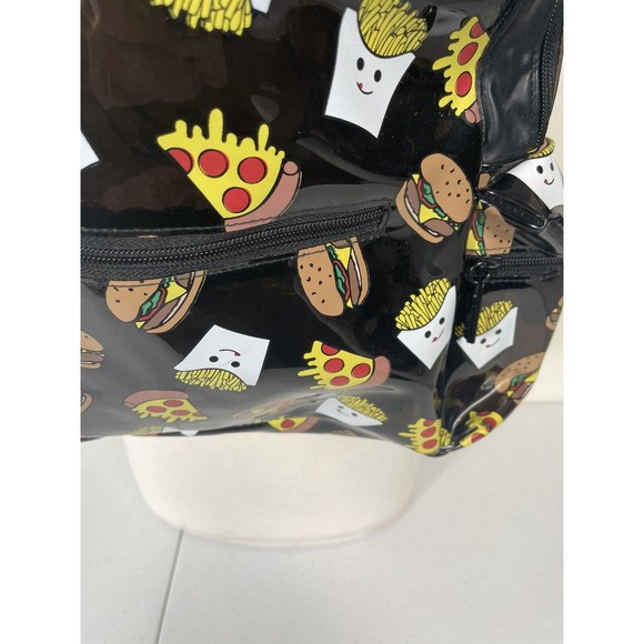 Fast Food Pizza Fries Burger Fashion Circus Sam Edelman Junk Food Backpack Clear - Picture 6 of 8
